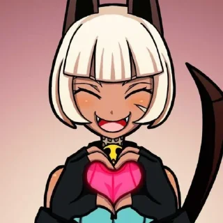 😼 emoji Мисс Форчун от Skullgirls channel! Telegram sticker 24 of 26