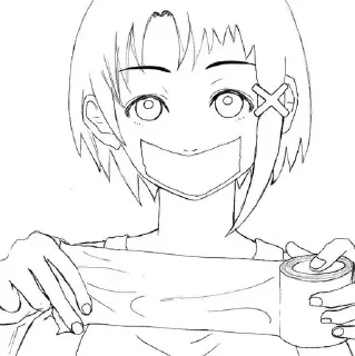 Sticker from let's all love Lain