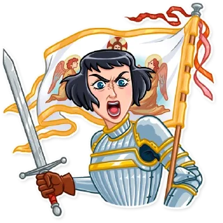 😡 emoji Joan of Arc Telegram sticker 8 of 25