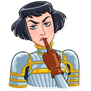 🖕 emoji Joan of Arc Telegram sticker 14 of 25