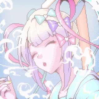 🎀 emoji 𝒦-𝒶𝓃ℊℯ𝓁::@stiklily🎀🍬 Telegram sticker 12 of 60