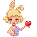 ❤️ emoji Miss Bunny Telegram sticker 12 of 17