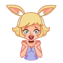 😃 emoji Miss Bunny Telegram sticker 10 of 17