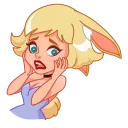 😨 emoji Miss Bunny Telegram sticker 4 of 17