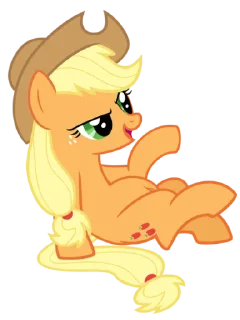 😊 emoji Applejack | @MyLittlePony_bots Telegram sticker 10 of 110
