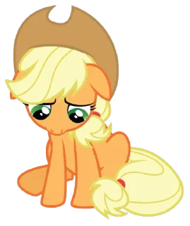 🙁 emoji Applejack | @MyLittlePony_bots Telegram sticker 18 of 110