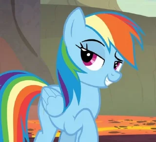 😉 emoji Rainbow | @MyLittlePony_bots Telegram sticker 1 of 94