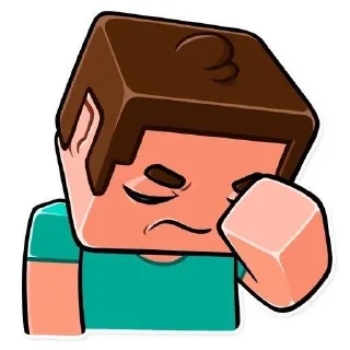 🔥 emoji Minecraftwallpapersuhhuh стикеры со стивом Telegram sticker 8 of 10