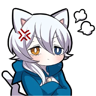 😤 emoji Белый котёнок 4 @Nyasticks Telegram sticker 24 of 41