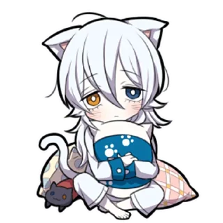 🥱 emoji Белый котёнок ч.2 @nyasticks Telegram sticker 21 of 41