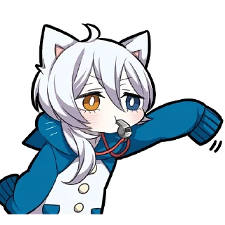 😙 emoji Белый котёнок 4 @Nyasticks Telegram sticker 5 of 41