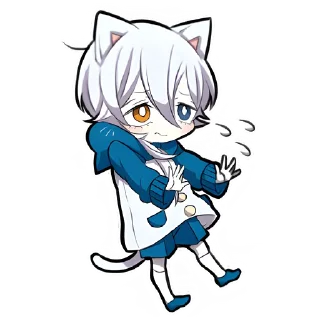 Sticker from Белый котёнок 3 @Nyasticks