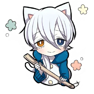 Sticker from Белый котёнок 2 @Nyasticks