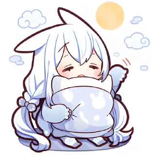 😴 emoji Сладкий и белый зайчик @nyasticks Telegram sticker 24 of 41