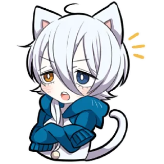 😠 emoji Белый котёнок ч.2 @nyasticks Telegram sticker 13 of 41