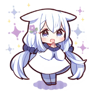😍 emoji Сладкий и белый зайчик @nyasticks Telegram sticker 13 of 41