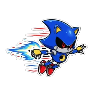 🚀 emoji Метал Соник💫 Telegram sticker 22 of 25