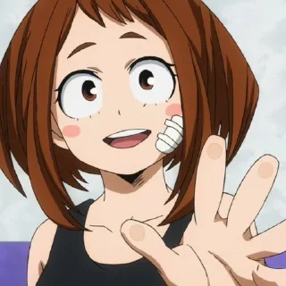 👋 emoji Uraraka Ochako Telegram sticker 8 of 89