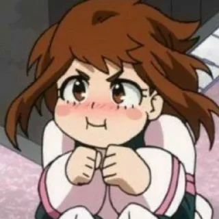 😏 emoji Uraraka Ochako Telegram sticker 22 of 89