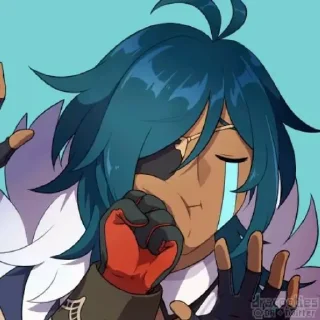 🥲 emoji Kaeya by @anime_stickerr Telegram sticker 6 of 25