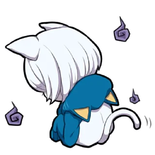 😔 emoji Белый котёнок ч.1 @nyasticks Telegram sticker 24 of 41