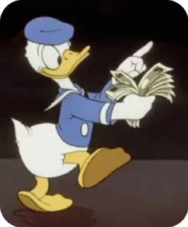🤑 emoji Donald Duck Telegram sticker 2 of 40