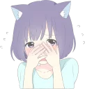 😳 emoji CatGirl Sticker ENG :: @line_stickers Telegram sticker 20 of 40