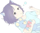 😪 emoji CatGirl Sticker ENG :: @line_stickers Telegram sticker 21 of 40
