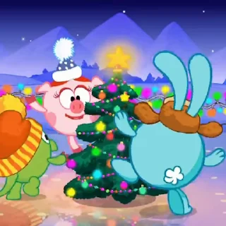 🎄 emoji Новогодние Смешарики @freetopsticker Telegram sticker 3 of 51