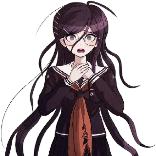🌟 emoji Toko Fukawa/Genocide Syo ♥️🖤✂️ Telegram sticker 17 of 120
