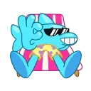 😎 emoji Dolphin Jumpy Telegram sticker 6 of 23
