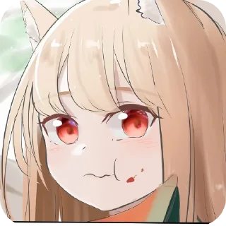 🍉 emoji Жінка Холо:Art by Penguinsensei1, 文月きゅう Telegram sticker 20 of 26