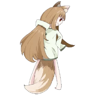 😌 emoji Жінка Холо:Art by Penguinsensei1, 文月きゅう Telegram sticker 23 of 26