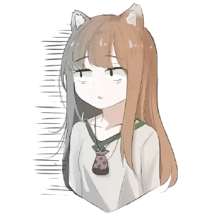 🫥 emoji Жінка Холо:Art by Penguinsensei1, 文月きゅう Telegram sticker 10 of 26