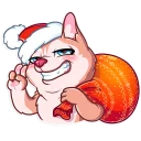👋 emoji Christmas Dog Telegram sticker 5 of 35