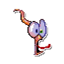 Sticker from Earthworm Jim