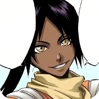😊 emoji Yoruichi • @StikerPack21 Telegram sticker 20 of 50