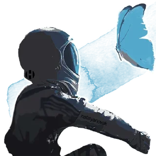 🦋 emoji @ph_nnv Космонавт Telegram sticker 5 of 15