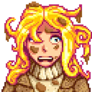 😨 emoji Stardew Valley Haley @kurpix Telegram sticker 23 of 51