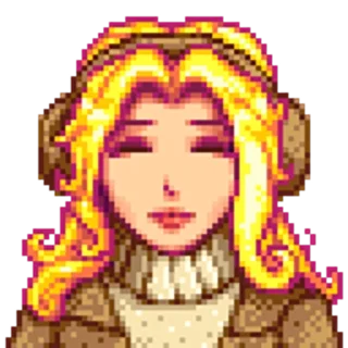 ☺️ emoji Stardew Valley Haley @kurpix Telegram sticker 22 of 51