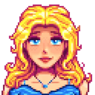 😊 emoji Stardew Valley Haley @kurpix Telegram sticker 8 of 51
