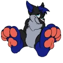 🐾 emoji Midnight Wolf Telegram sticker 10 of 38