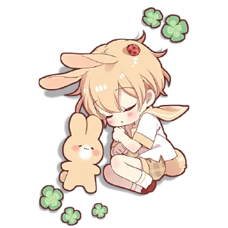 😴 emoji Кролик-Кун @nyasticks Telegram sticker 13 of 17