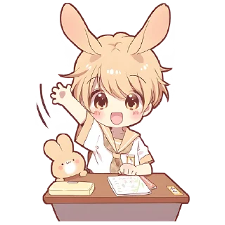 👋 emoji Кролик-кун @Nyasticks Telegram sticker 16 of 17