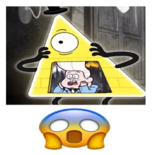 😱 emoji Bill Cipher Telegram sticker 9 of 29