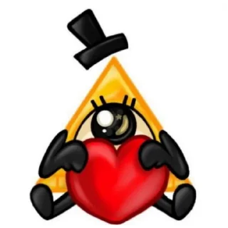 ❤️ emoji Bill Cipher Telegram sticker 10 of 29