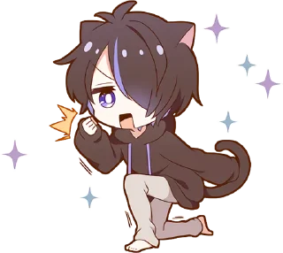 🗣️ emoji Kuroneko Kun @jp_stickers Telegram sticker 5 of 40