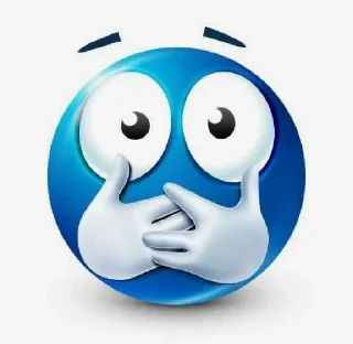🫢 emoji синий смайлик [By: @Daria_mtvv Telegram sticker 22 of 33