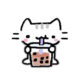 🧋 emoji cute cat  от @mirtiruyata Telegram sticker 10 of 25