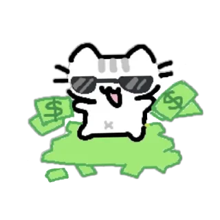 🤑 emoji cute cat  от @mirtiruyata Telegram sticker 6 of 25